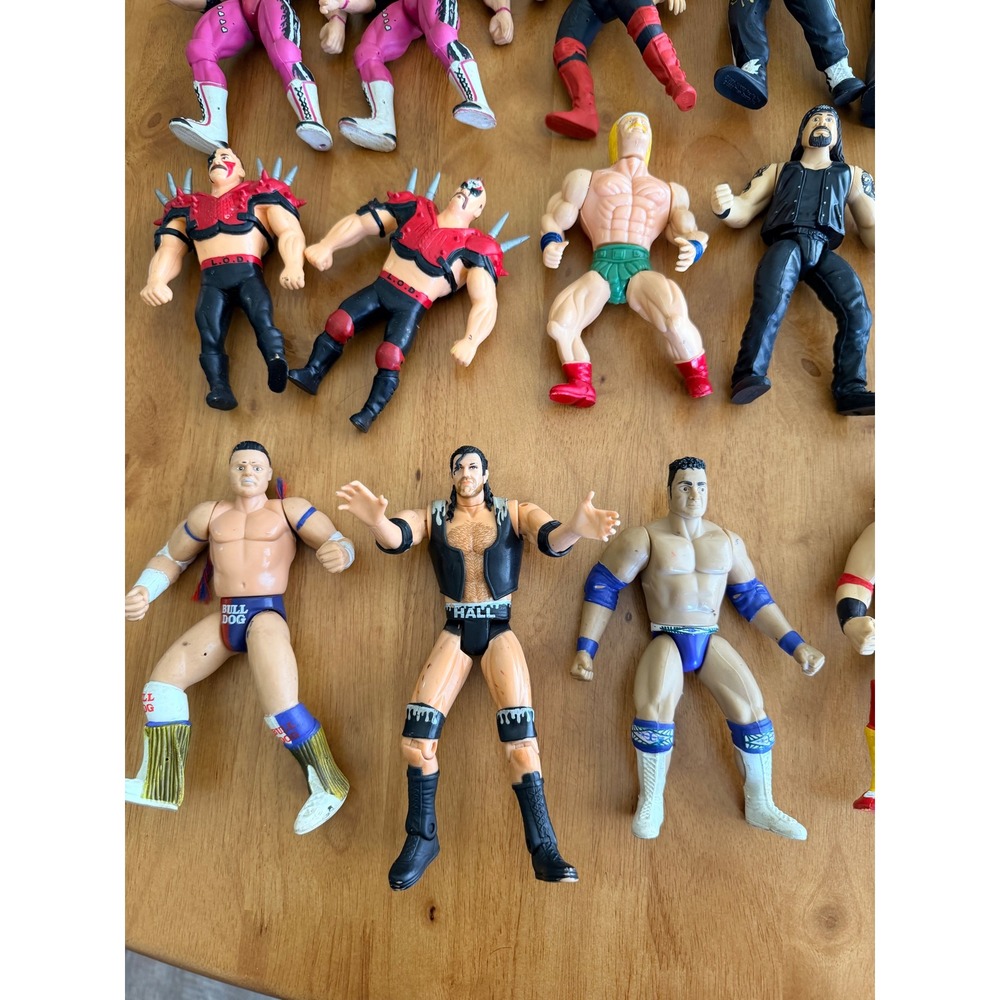 Vintage WWF WCW Wrestling Figure Lot Bret Hart Scott Hall Kane L.O.D. Jakks 90s - Picture 2 of 14